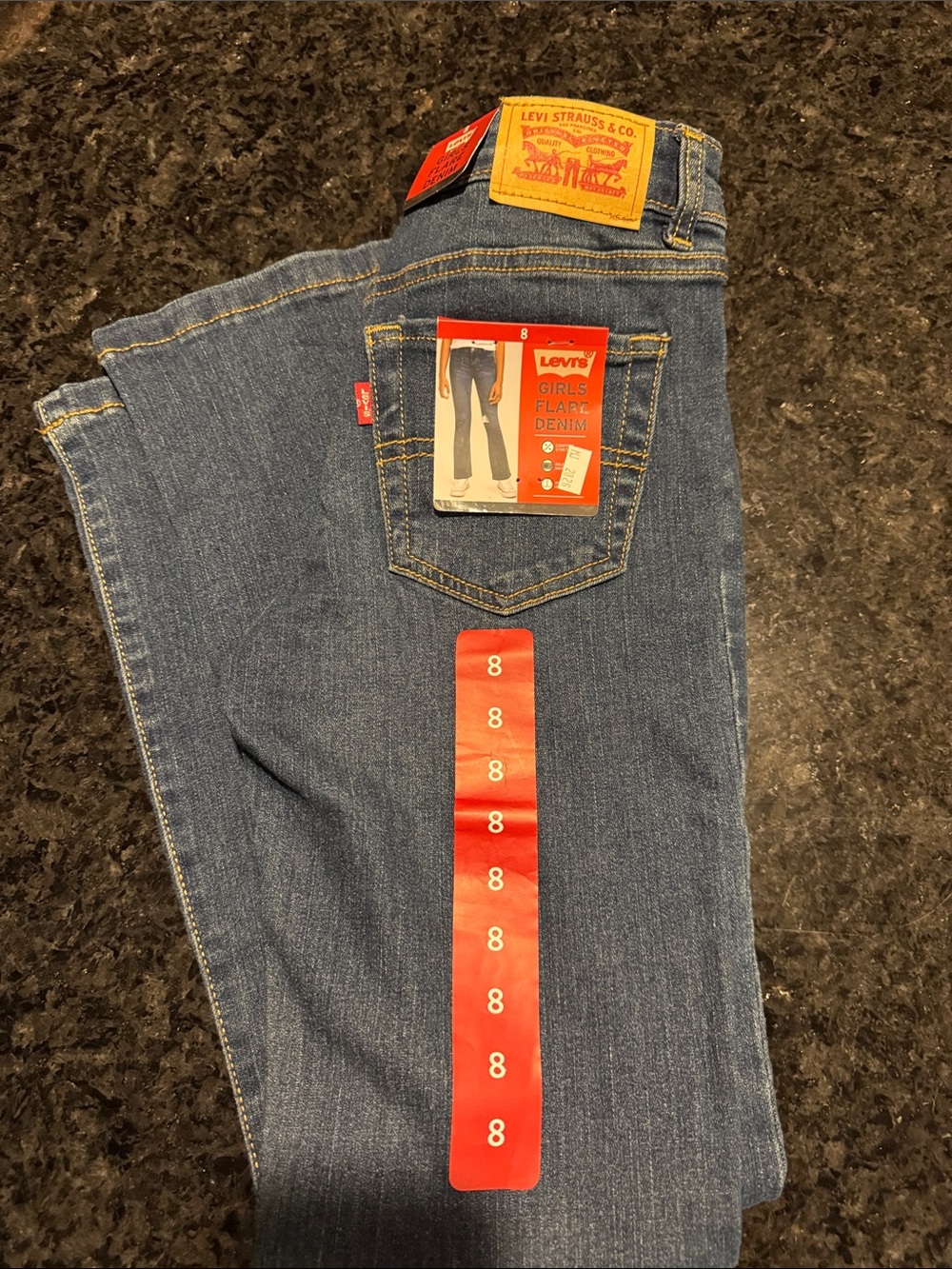Levi's girls Dark Blue Bootcut Jeans